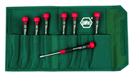 7 Piece - 1/16 - 5/32" - Pico Finish Precision Ball End Hex Inch Screwdriver Set in Canvas Pouch - Grade Industrial Supply