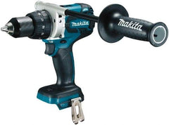 Makita - 18 Volt 1/2" Chuck Pistol Grip Handle Cordless Drill - 0-400 & 0-1500 RPM, Keyless Chuck, Reversible, Lithium-Ion Batteries Not Included - Grade Industrial Supply