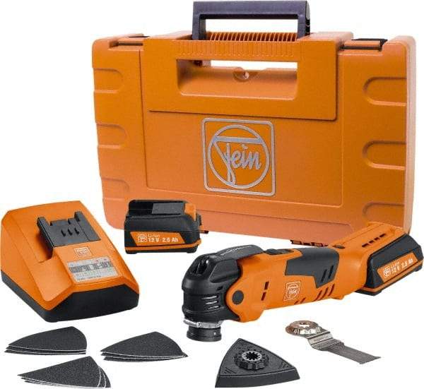 Fein - 12 Volt Cordless Multi-Tool Kit - 11,000 to 18,000 RPM - Grade Industrial Supply