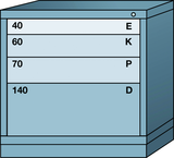 Table-Standard Cabinet - 4 Drawers - 30 x 28-1/4 x 30-1/8" - Multiple Drawer Access - Grade Industrial Supply