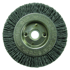 3" Diameter - 1/2 - 3/8" Arbor Hole - Abrasive Nylon Straight Nylox Wheel - Grade Industrial Supply