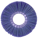 4" Diameter - Crimped Filament Narrow Face Wheel - 0.026/120 Grit - 1/2-3/8" Arbor - Grade Industrial Supply