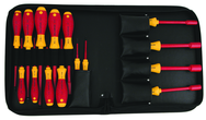 Insulated Slotted 2.0 - 8.0mm Phillips #1 - 3 Inch Nut Drivers 1/4" - 1/2". 15 Piece in Carry Case - Grade Industrial Supply