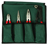 Soft Grip 4 Pc. Set Combination; Long Nose;Water Pump Pliers & Diagonal Cutter - Grade Industrial Supply