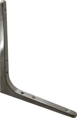 Sugatsune - 62 Lb Capacity, Satin Stainless Steel Coated, Shelf Bracket - 7-7/8" Long, 9-7/16" Wide - Grade Industrial Supply