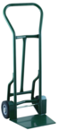 Shovel Nose Freight, Dock and Warehouse 900 lb Capacity Hand Truck - 1-1/4" Tubular steel frame robotically welded - 1/4" High strength tapered steel base plate -- 8" Solid Rubber wheels - Grade Industrial Supply