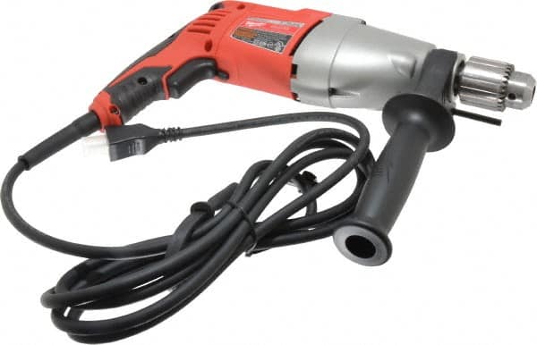 Milwaukee Tool - 120 Volt 1/2" Keyed Chuck Electric Hammer Drill - 0 to 20,000 & 0 to 40,000 BPM, 0 to 1,350 & 0 to 2,500 RPM, Reversible - Grade Industrial Supply