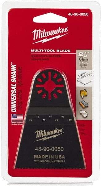 Milwaukee Tool - Rotary Multi-Material Blade - 2-1/2" Cutting Diam, Black Oxide Finish, Use with Milwaukee Multi-Tool - Grade Industrial Supply