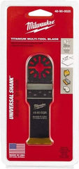 Milwaukee Tool - Rotary Multi-Material Blade - 1-1/8" Cutting Diam, TiAlN Finish, Use with Milwaukee Multi-Tool - Grade Industrial Supply