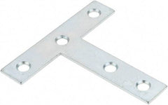 Value Collection - 3" Long x 3" Wide, Steel, Tee Plates, Brace - Zinc Plated - Grade Industrial Supply