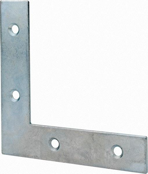 Value Collection - 4" Long x 0.870" Wide, Steel, Corner Brace - Zinc Plated - Grade Industrial Supply