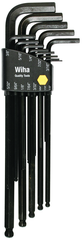 13 Piece - .050 - 3/8 - Black Finish - Ball End Hex L-Key Long Arm Set - Grade Industrial Supply