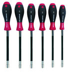 7 Piece - 5.0 - 13.0mm - SoftFinish® Cushion Grip Flexible Shaft Metric Nut Driver Set - Grade Industrial Supply