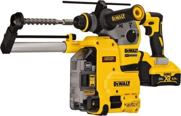 DeWALT - 20 Volt 1-1/8" SDS Plus Chuck Cordless Rotary Hammer - 0 to 4,480 BPM, 0 to 1,000 RPM, Reversible - Grade Industrial Supply