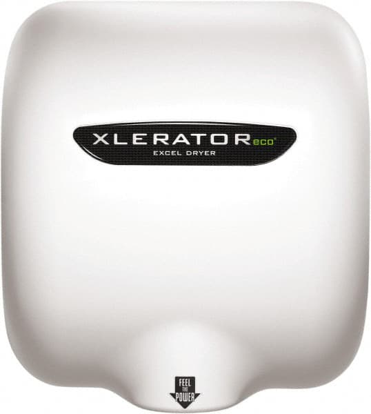 Excel Dryer - 500 Watt White Finish Electric Hand Dryer - 208/277 Volts, 2.2 Amps, 11-3/4" Wide x 12-11/16" High x 6-11/16" Deep - Grade Industrial Supply