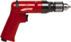 Chicago Pneumatic - 3/8" Reversible Keyed Chuck - Pistol Grip Handle, 2,600 RPM, 32 LPS, 0.5 hp - Grade Industrial Supply