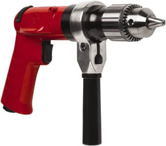 Chicago Pneumatic - 1/2" Reversible Keyed Chuck - Pistol Grip Handle, 500 RPM, 32 LPS, 0.5 hp - Grade Industrial Supply