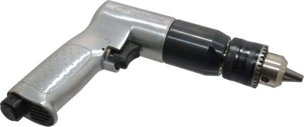 Ingersoll-Rand - 1/2" Reversible Keyed Chuck - Pistol Grip Handle, 500 RPM, 4 CFM, 0.5 hp, 90 psi - Grade Industrial Supply