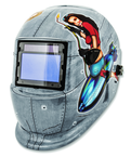 #41288 - Solar Powered Auto Darkening Welding Helment; Pin Up Girl Graphics - Grade Industrial Supply