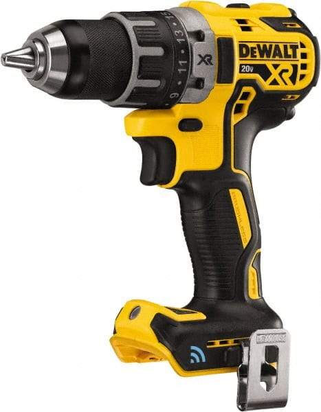 DeWALT - 20 Volt 1/2" Chuck Pistol Grip Handle Cordless Drill - 0-2000 RPM, Keyless Chuck, Reversible, Lithium-Ion Batteries Not Included - Grade Industrial Supply