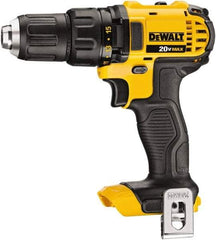 DeWALT - 20 Volt 1/2" Chuck Pistol Grip Handle Cordless Drill - 0-600 & 0-2000 RPM, Keyless Chuck, Reversible, Lithium-Ion Batteries Not Included - Grade Industrial Supply