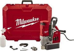 Milwaukee Tool - 1-5/8" Chuck, 5.125" Travel, Portable Electromagnetic Drill Press - 470-730 RPM, 13 Amps, 2.3 hp, 1750 Watts - Grade Industrial Supply