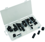 80 Pc. Vacuum Cap Assortment - 3/16" - 3/8". Constructed of heat resistant Buna-N Rubber - Grade Industrial Supply