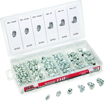 110 Pc. Grease Fitting Assortment - stright and 90 degree fittings - Grade Industrial Supply