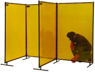 6' x 8' Yellow Transparent Vinyl Screen - Grade Industrial Supply