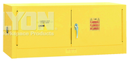 Piggyback Storage Cabinet - #5471 - 43 x 18 x 18" - 12 Gallon - w/2 door manual close - Yellow Only - Grade Industrial Supply