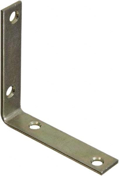 National Mfg. - 3-1/2" Long x 3/4" Wide, Steel, Corner Brace - Zinc Plated - Grade Industrial Supply