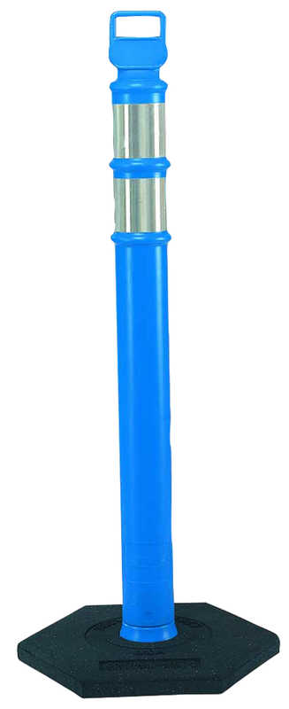 Delineator Blue with 10lb. Base - Grade Industrial Supply