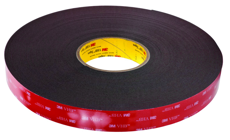 List 5952 1" x 36 yds VHB Acrylic Foam Tape - Black - Grade Industrial Supply