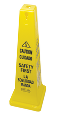 Caution Cone Sign - Yellow - Grade Industrial Supply