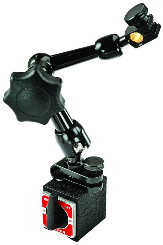 #660 - 1-3/16 x 1-9/16 x 1-3/8" Base Size  - Power On/Off with Triple-Jointed Arm - Magnetic Base Indicator Holder - Grade Industrial Supply