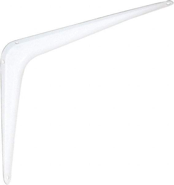 National Mfg. - 100 Lb Capacity, White Shelf Brackets - 8" Long x 10" High x 1-1/2" Wide - Grade Industrial Supply