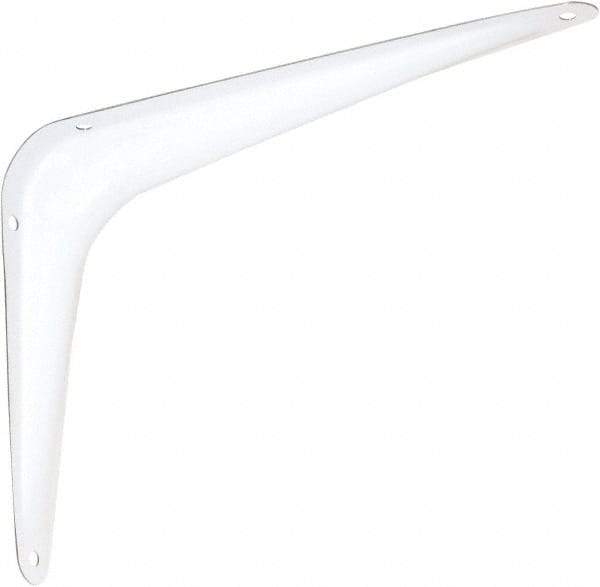 National Mfg. - 100 Lb Capacity, White Shelf Brackets - 6" Long x 8" High x 1.667" Wide - Grade Industrial Supply