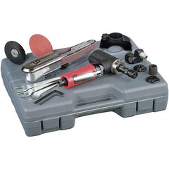 Autobrade Red - Pneumatic Multi Tool Kit - 20,000 RPM, 1/4 NPT Inlet - Grade Industrial Supply