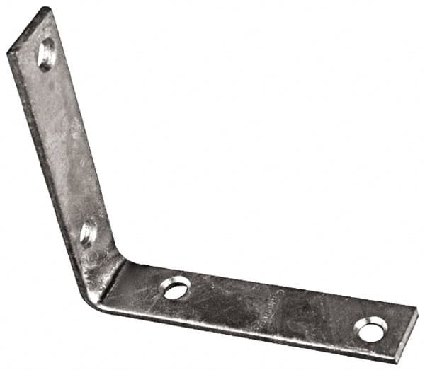 National Mfg. - 3-1/2" Long x 3/4" Wide, Steel, Corner Brace - Hot-Dipped Galvanized - Grade Industrial Supply