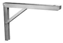 Knape & Vogt - 750 Lb Capacity, Anachrome Steel Coated, Folding L-Bracket - 16" Long, 0.7874" Wide - Grade Industrial Supply