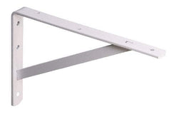 Knape & Vogt - 500 Lb Capacity, White Finish, L-Bracket - 22" Long, 14.2" High - Grade Industrial Supply