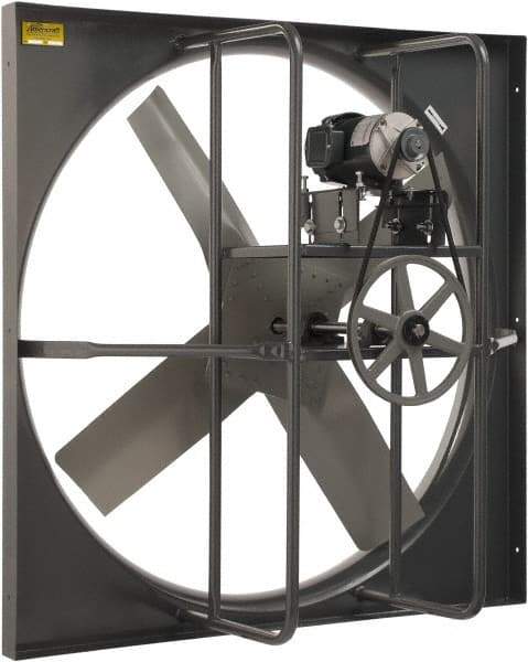 Americraft - 36" Blade, Belt Drive, 1 hp, 13,174 CFM, TEFC Exhaust Fan - 42-1/2" Opening Height x 42-1/2" Opening Width, 16/8 Amp, 115/230 Volt, 1 Speed, Single Phase - Grade Industrial Supply