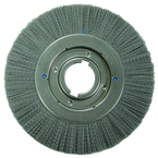 10 x 1-1/8 x 2'' Arbor - Crimped Nylox Filament 180 Grit Straight Wheel - Grade Industrial Supply