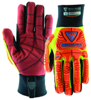 Synthetic Leather Double Palm Reinforced Red PVC PalmGloves 2XL - Grade Industrial Supply