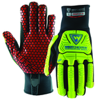 Synthetic Leather Double Palm Reinforced Red PVC PalmGloves X-Large - Grade Industrial Supply