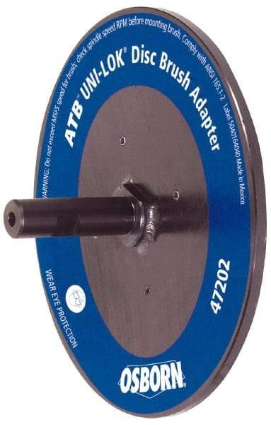 Osborn - 7/8" Arbor Hole to 3/4" Shank Diam Drive Arbor - For 10, 12 & 14" UNI LOK Disc Brushes, Attached Spindle, Flow Through Spindle - Grade Industrial Supply