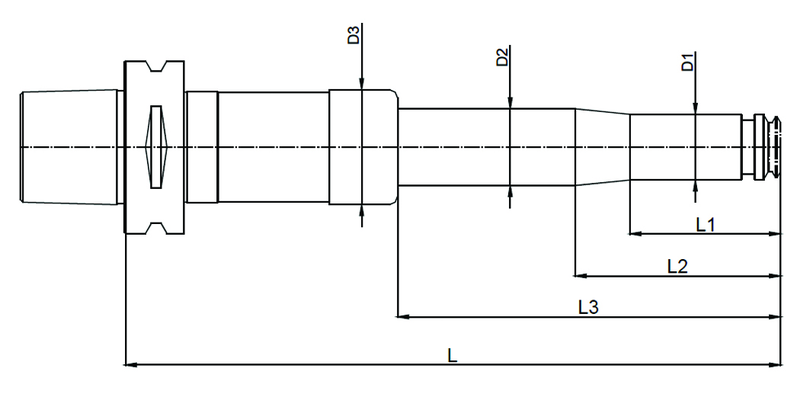 HSK-A 63 x PG 10 x 120mm H HSK-A powRgrip Collet Holder - Grade Industrial Supply