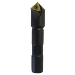 90° Point- 0.047" Min- 0.5" SH- Indexable Countersink & Chamfering Tool - Grade Industrial Supply