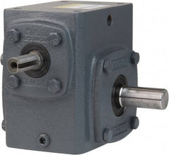 Boston Gear - 2.06 Centerline Distance, 50:1, 35 RPM Output, 0.66 Input Horsepower, 857 Lbs. Max Torque, Speed Reducer - Part No. 721-50-J, 5/8" Shaft Diam, Single Shaft Right, 4.34" High - Grade Industrial Supply