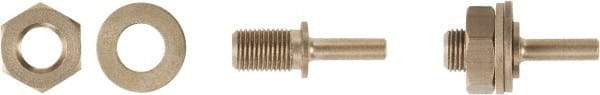 Ampco - 1/2" Arbor Hole Drive Arbor - For 6" Wheel Brushes, Attached Spindle - Grade Industrial Supply